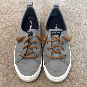 Grey Sperry Shoes